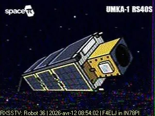 Ảnh vẽ vệ tinh UMKA-1 được thu và giải điều chế SSTV từ cộng đồng (nguồn Internet)